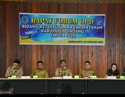Rapat Forum OPD Bidang Keterbukaan Pemerintahan Kabupaten Sintang Tahun 2020