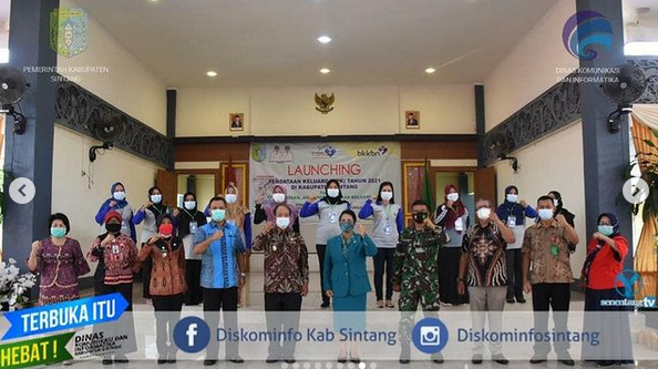 Wakil  Bupati Sintang Yoseph Sudiyanto Meresmikan Launching Pendataan Keluarga Tahun 2021