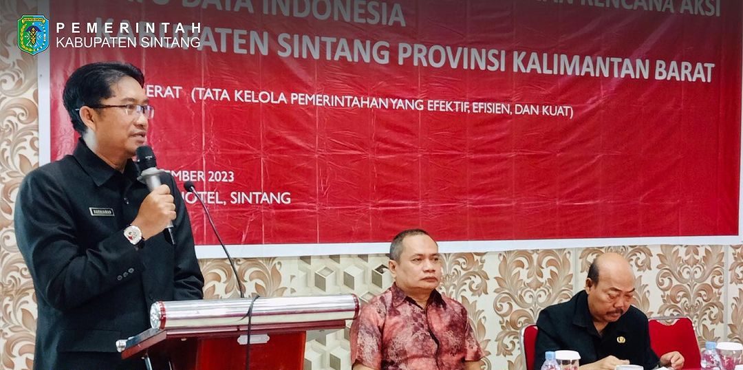 Sekda Sintang buka lokakarya penyusunan rencana Aksi Satu Data Indonesia tahap II Kabupaten Sintang