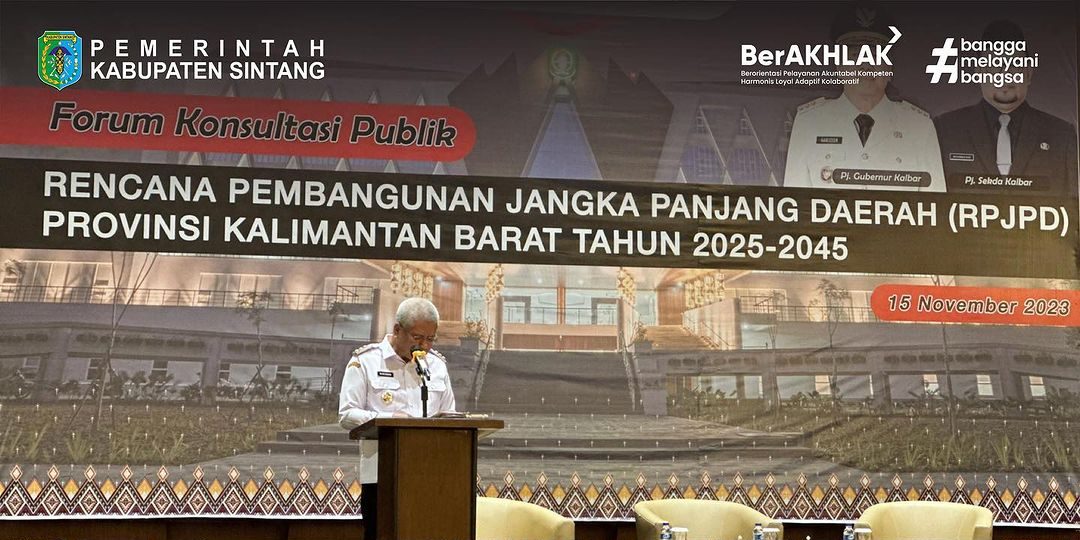 Staf Ahli Bupati Sintang Hadiri Forum Konsultasi Publik RPJPD Provinsi Kalbar Tahun 2025-2045