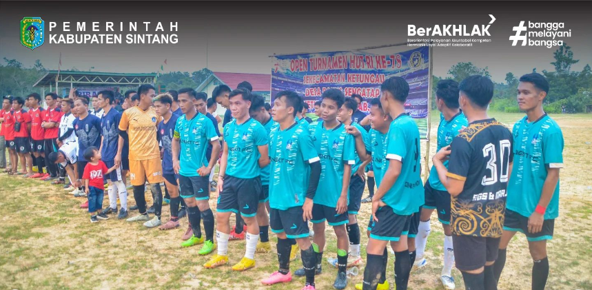 Bupati Sintang Tutup Turnamen Sepak Bola di Desa Baung Sengatap