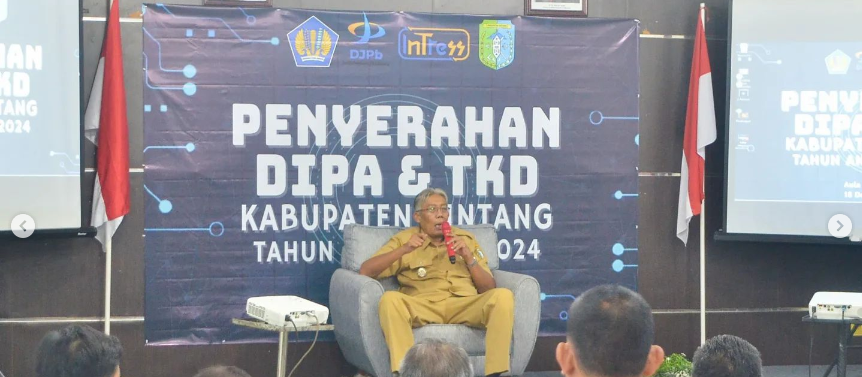 Pimpinan Pemkab Sintang Hadiri Kegiatan Penyerahan DIPA dan TKD Kabupaten Sintang
