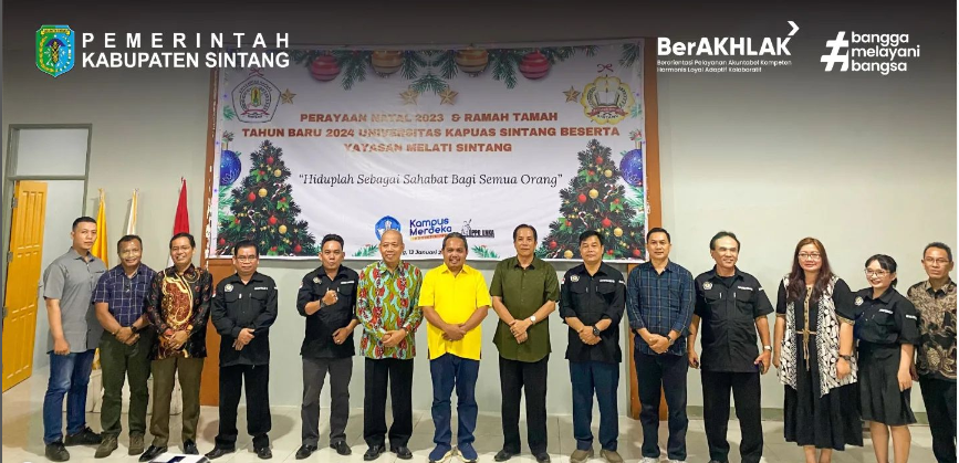 Wakil Bupati Sintang Hadiri Perayaan Natal Tahun 2023 Bersama UNKA Sintang dan Yayasan Melati Sintang