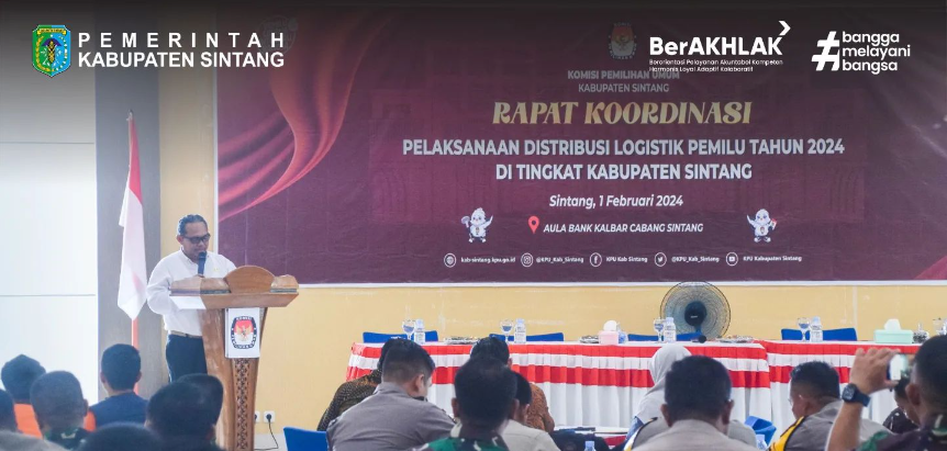 Wakil Bupati Sintang Hadiri Rakor Distribusi Logistik Pemilu Tahun 2024